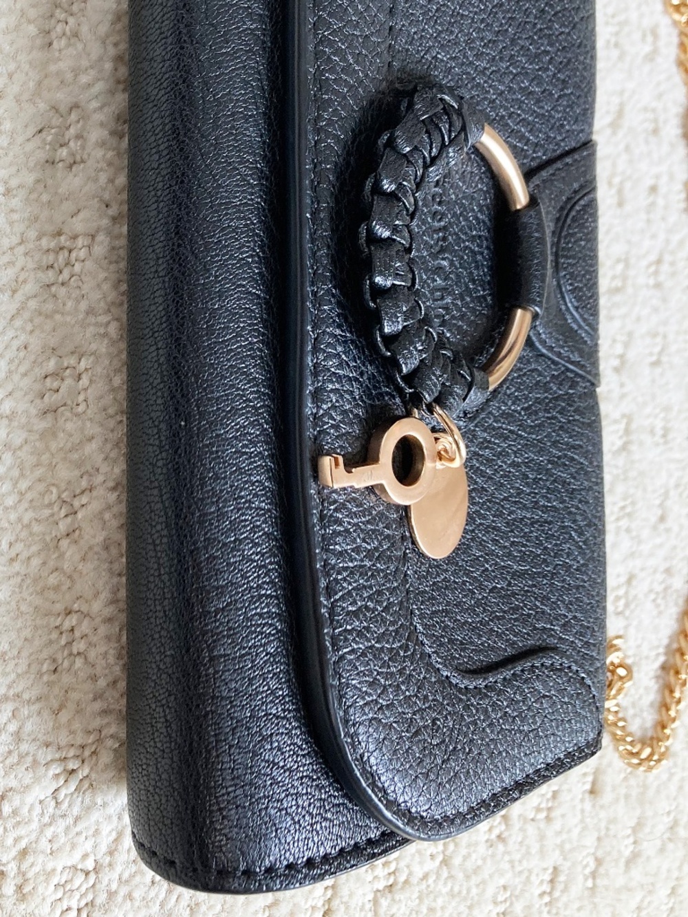 See by Chloe Black Leather Hana Wallet on Chain - Picture 11 of 14